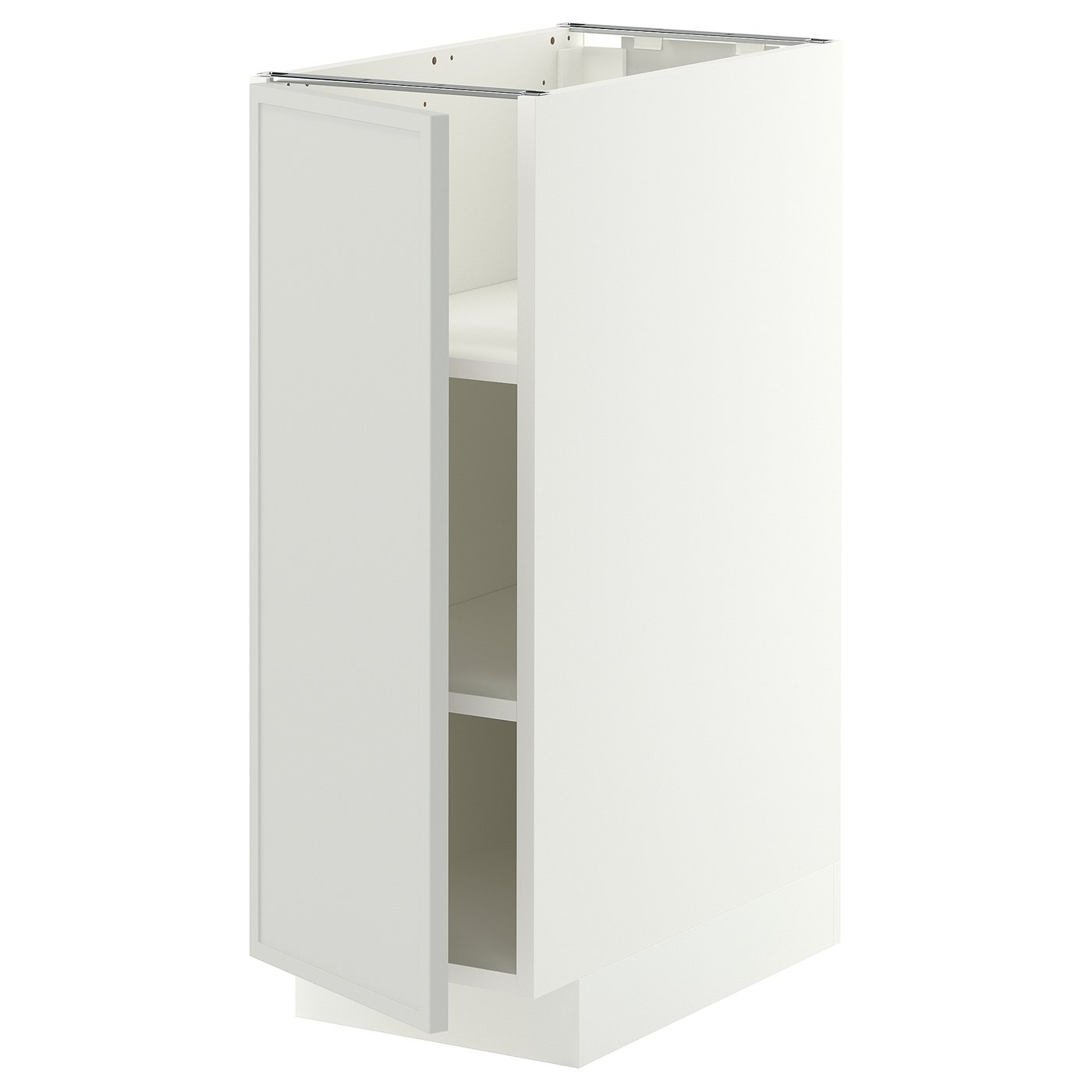 IKEA METOD Base cabinet with shelves 30x60 cm white/ASPUDDEN light grey
