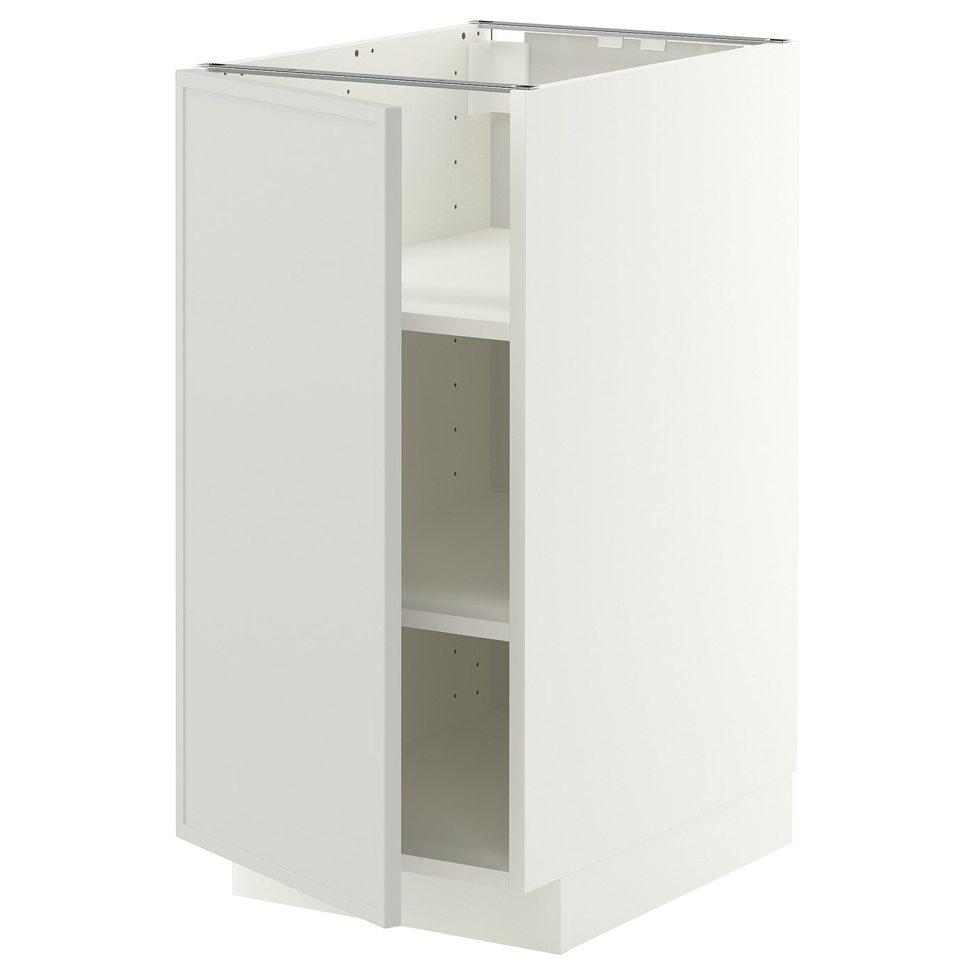 IKEA METOD Base cabinet with shelves 40x60 cm MAXIMERA white/ASPUDDEN light grey