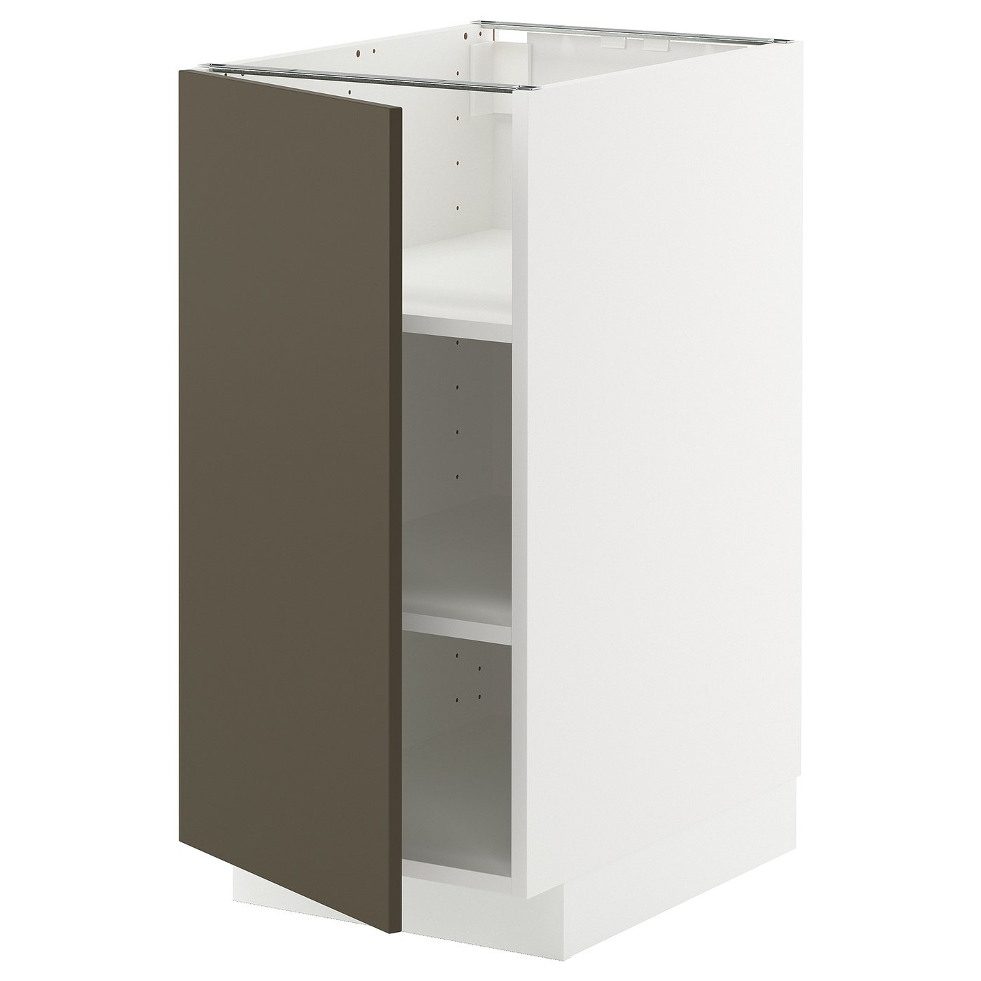 IKEA METOD Base cabinet with shelves 40x60 cm HAVSTORP white/brown-beige
