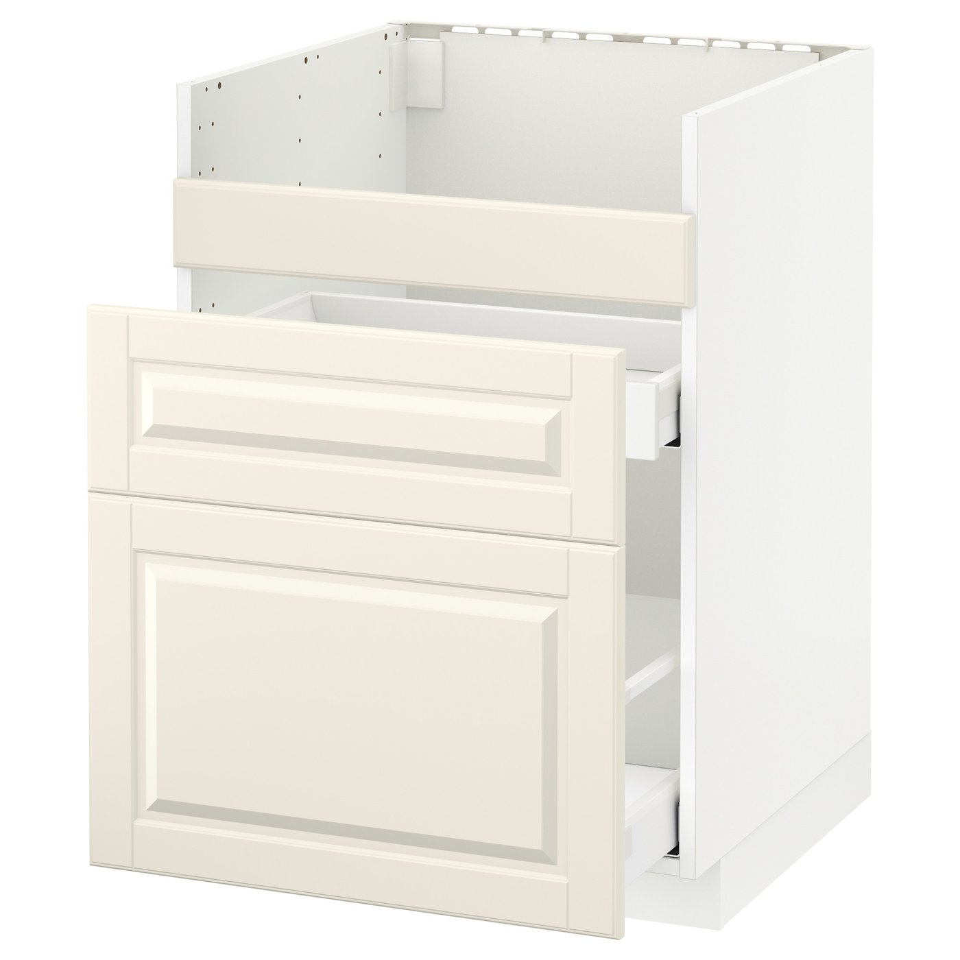 IKEA METOD Base cabinet for HAVSEN sink 60x60 cm MAXIMERA white/BODBYN off-white