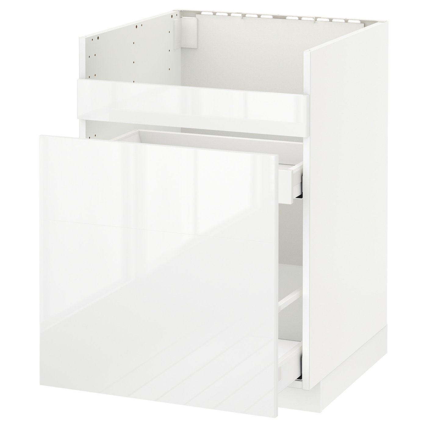 IKEA METOD Base cabinet for HAVSEN sink 60x60 cm MAXIMERA white/RINGHULT white