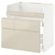 METOD Base cb f HAVSEN snk/3 frnts/2 drws, white Maximera/Voxtorp high-gloss light beige, 80x60 cm