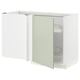 Option: METOD Corner base cab w pull-out fitting, white/Stensund light green, 128x68 cm
