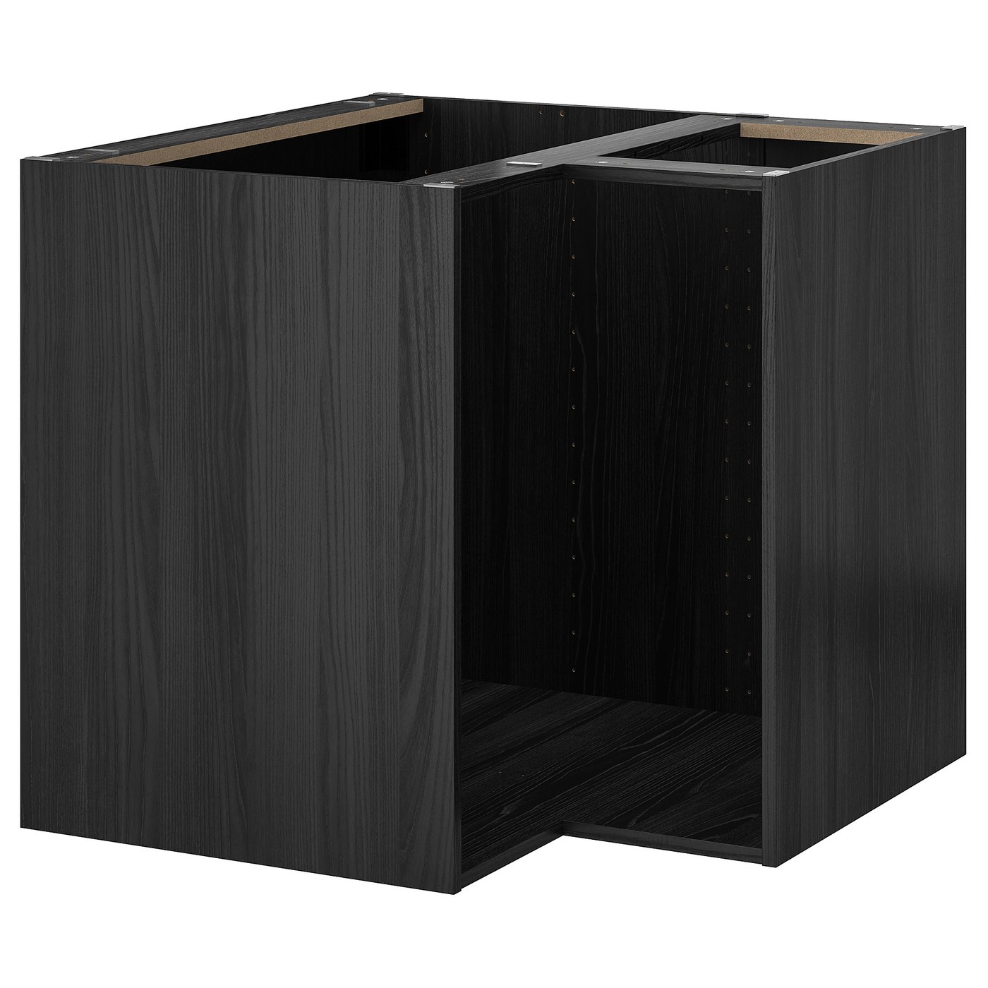 IKEA METOD Corner base cabinet frame 88x60x80 cm wood effect black