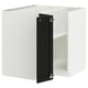 METOD Corner base cabinet with shelf, white/Lerhyttan black stained, 88x88 cm