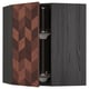 METOD Corner wall cabinet with carousel, black Hasslarp/brown patterned, 68x80 cm