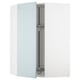 METOD Corner wall cabinet with carousel, white/Kallarp light grey-blue, 68x100 cm