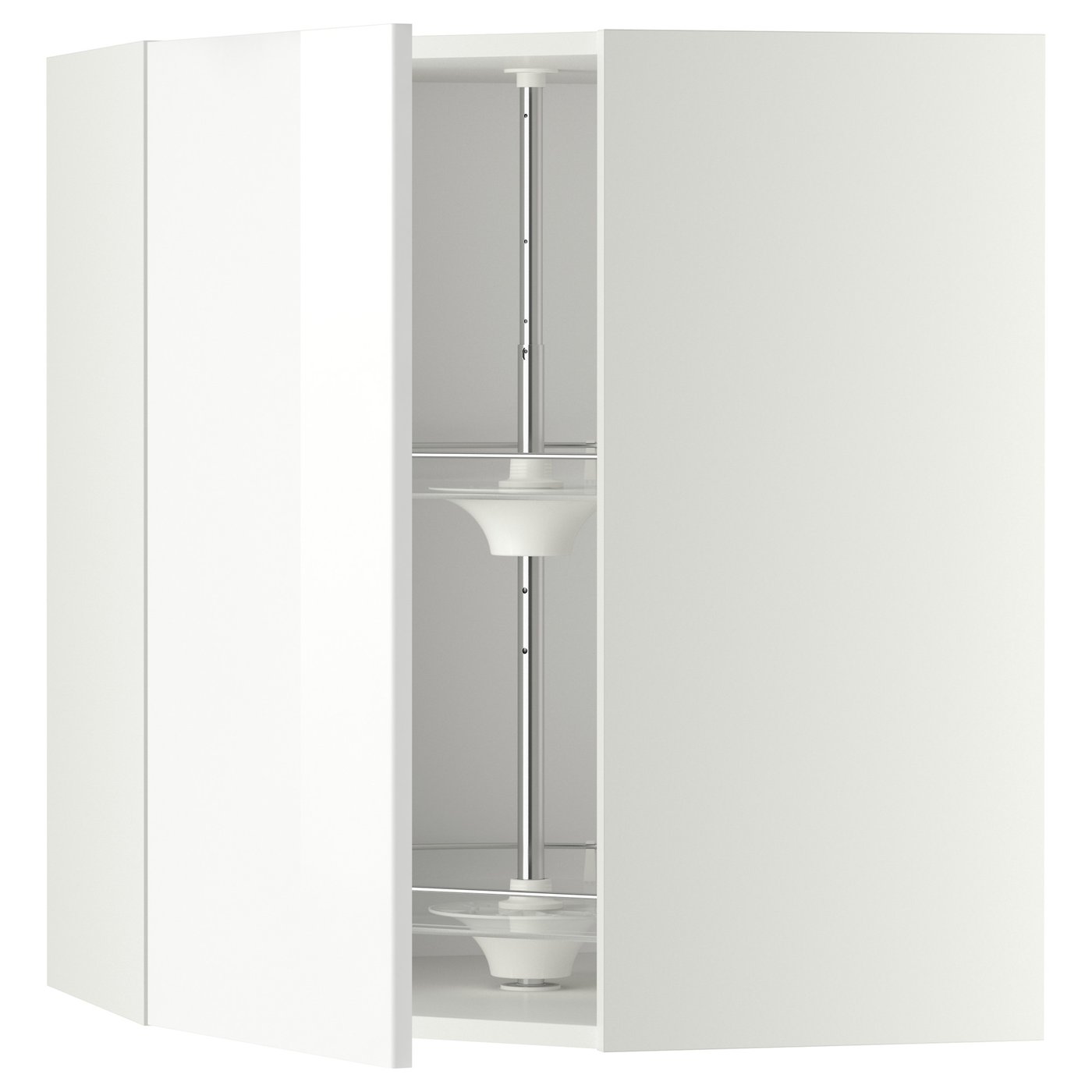 IKEA METOD Corner wall cabinet with carousel 68x80 cm RINGHULT white