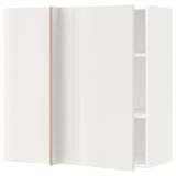 METOD Corner wall cabinet with shelves, white/Veddinge white, 88x37x80 cm