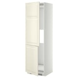 METOD Hi cab f fridge or freezer w 2 drs, white/Bodbyn off-white, 60x60x200 cm