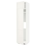 METOD Hi cab f fridge or freezer w 2 drs, white/Veddinge white, 60x60x240 cm