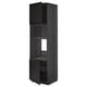 METOD Hi cb f oven/micro w 2 drs/shelves, black/Lerhyttan black stained, 60x60x220 cm