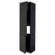 METOD High cab f fridge/freezer w 3 doors, black/Nickebo matt anthracite, 60x60x240 cm