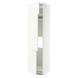 METOD High cab f fridge/freezer w 3 doors, white/Vallstena white, 60x60x240 cm