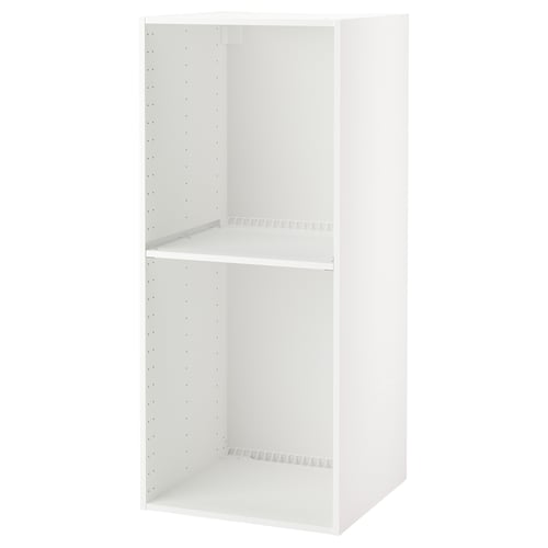 White METOD kitchen cabinet, rectangular, single shelf, melamine and particleboard.
