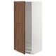 METOD High cabinet for fridge/freezer, white Enköping/brown walnut effect, 60x60x140 cm
