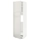 METOD High cabinet for fridge w 2 doors, white/Ringhult light grey, 60x60x200 cm