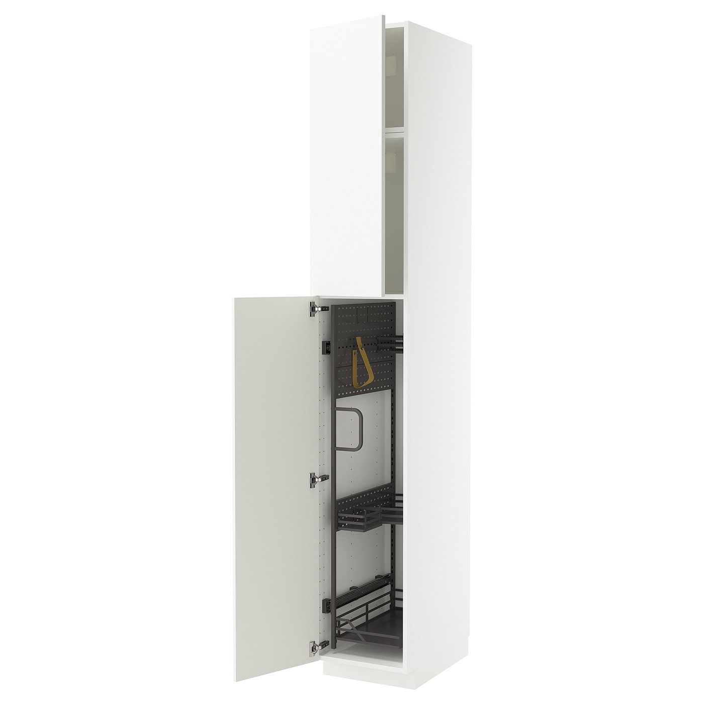 IKEA METOD High cabinet with cleaning interior 40x60x240 cm white/RINGHULT white