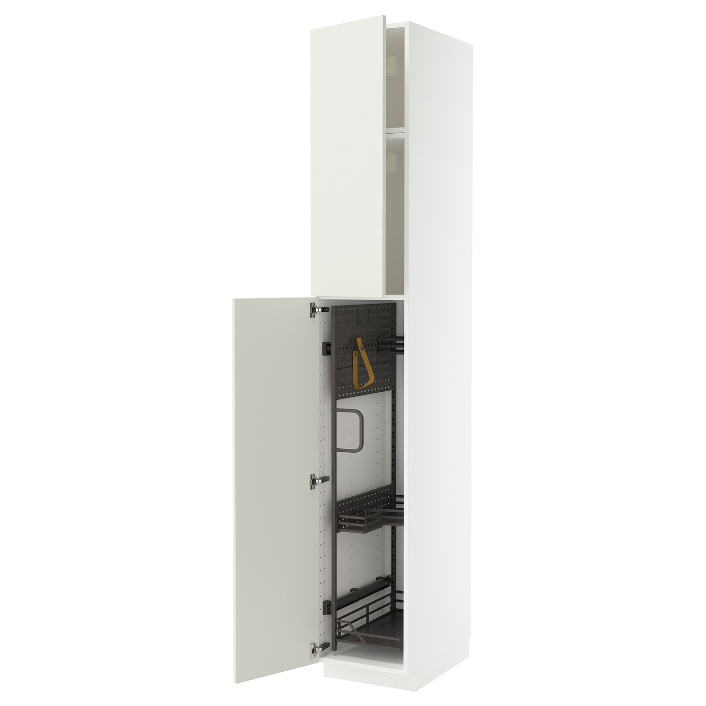 IKEA METOD High cabinet with cleaning interior 40x60x240 cm VEDDINGE white