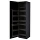 METOD High cabinet with pull-out larder, black/Lerhyttan black stained, 60x60x220 cm