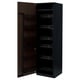 METOD High cabinet with pull-out larder, black/Sinarp brown, 60x60x200 cm