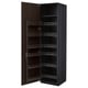 METOD High cabinet with pull-out larder, black/Sinarp brown, 60x60x220 cm