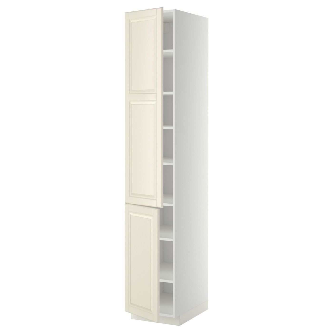 IKEA METOD High cabinet with shelves and 2 doors 40x60x220 cm BODBYN off-white