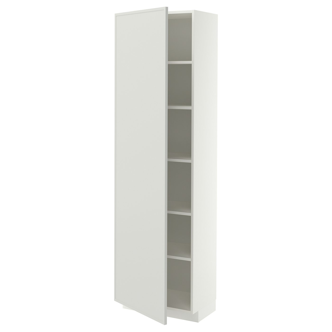 IKEA METOD High cabinet with shelves 60x37x200 cm white/ASPUDDEN light grey