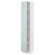 METOD High cabinet with shelves, white/Kallarp light grey-blue, 40x37x200 cm
