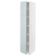 METOD High cabinet with shelves, white/Kallarp light grey-blue, 40x60x200 cm