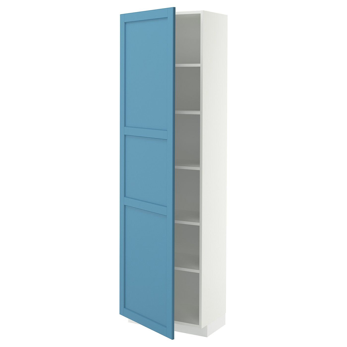 IKEA METOD High cabinet with shelves 60x37x200 cm LERHYTTAN blue/white