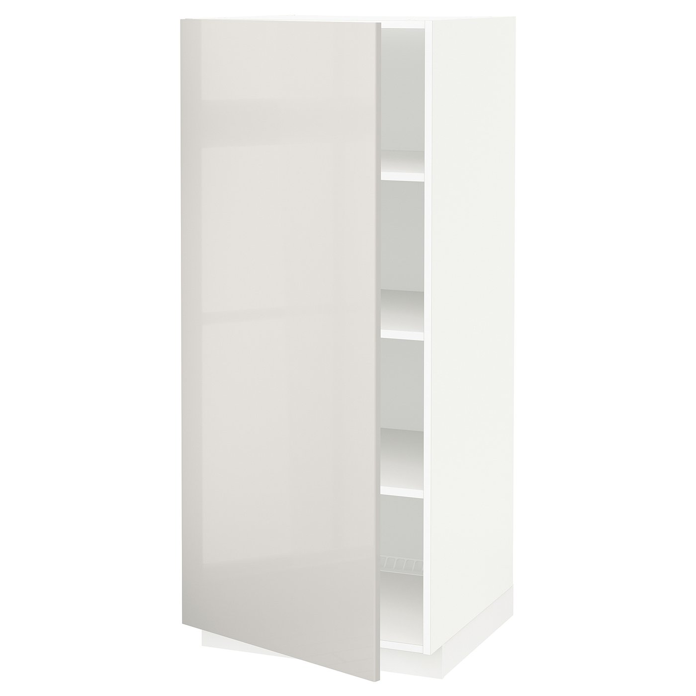 IKEA METOD High cabinet with shelves 60x60x140 cm RINGHULT light grey/white