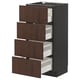 METOD / MAXIMERA Base cab 4 frnts/4 drawers, black/Sinarp brown, 40x37 cm
