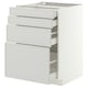 METOD / MAXIMERA Base cab 4 frnts/4 drawers, white/Aspudden light grey, 60x60 cm