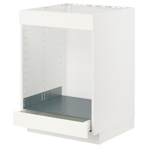White METOD kitchen unit with drawer, modern design.