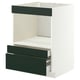 METOD / MAXIMERA Base cabinet f built-in appliances, white/Havstorp deep green, 60x60 cm