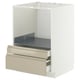 METOD / MAXIMERA Base cabinet f combi micro/drawers, white/Voxtorp high-gloss light beige, 60x60 cm