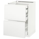 METOD / MAXIMERA Base cb 2 frnts/2 low/1 md/1 hi drw, white/Voxtorp matt white, 60x60 cm
