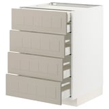 METOD / MAXIMERA Base cb 4 frnts/2 low/3 md drwrs, white/Stensund beige, 60x60 cm