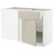 METOD / MAXIMERA Corner base cab w drawer and shelf, white/Stensund beige, 128x68 cm