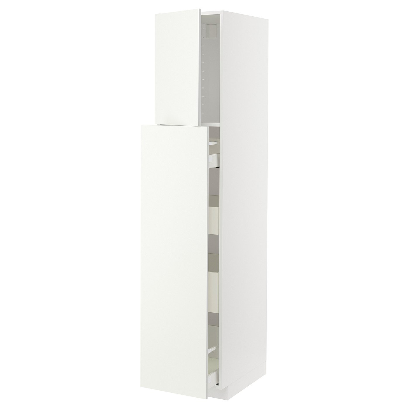 IKEA METOD High cabinet with drawers 40x60x200 cm MAXIMERA white/VALLSTENA white
