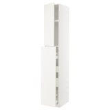 METOD / MAXIMERA Hc w p-o func 1dr/4drw, white/Veddinge white, 40x60x240 cm
