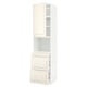 METOD / MAXIMERA Hi cab f micro combi w door/3 drwrs, white/Bodbyn off-white, 60x60x240 cm