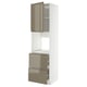 METOD / MAXIMERA Hi cab f ov w dr/2 frnts/2 hi drwrs, white/Voxtorp high-gloss dark grey-brown, 60x60x220 cm