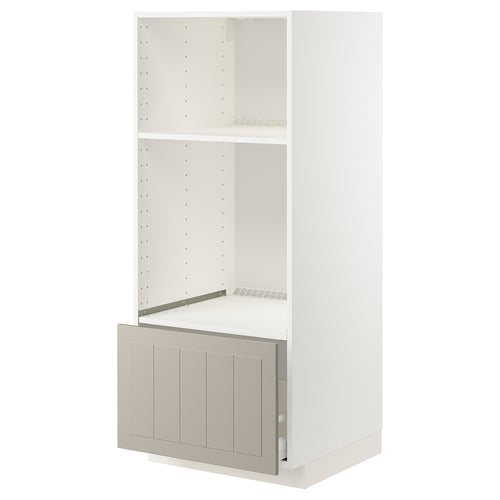METOD kitchen unit, white, adjustable shelves, soft-close drawer, sleek and modern design.