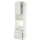 METOD / MAXIMERA High cabinet f built-in appliances, white/Ringhult light grey, 60x60x240 cm