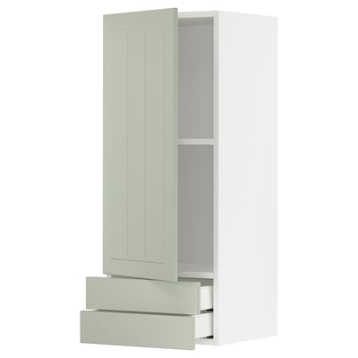 METOD / MAXIMERA Wall cabinet with door/2 drawers