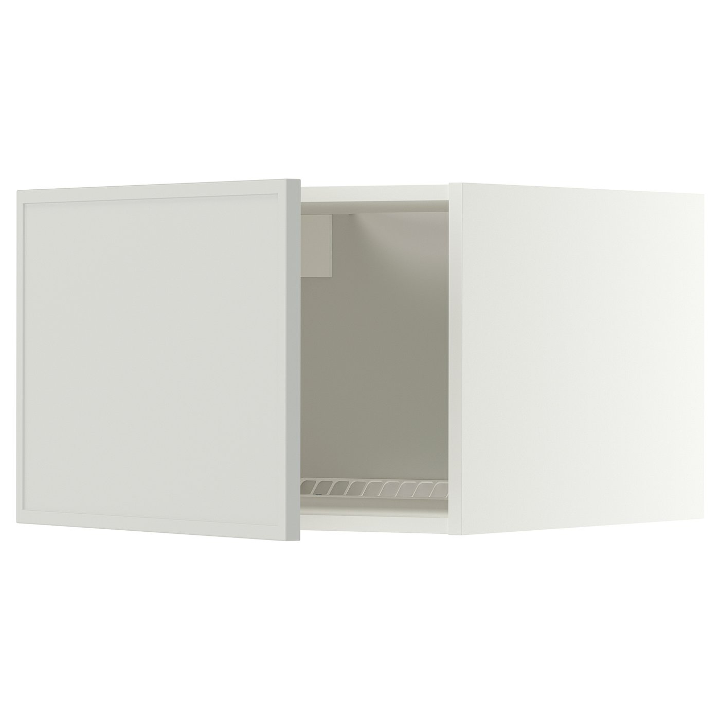 IKEA METOD Top cabinet for fridge/freezer 60x40 cm ASPUDDEN light grey/white