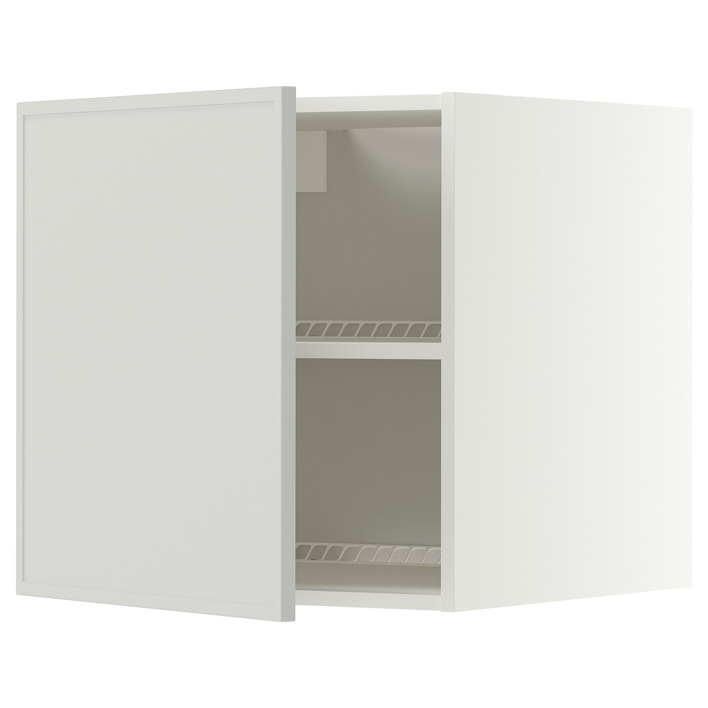 IKEA METOD Top cabinet for fridge/freezer 60x60 cm ASPUDDEN light grey/white