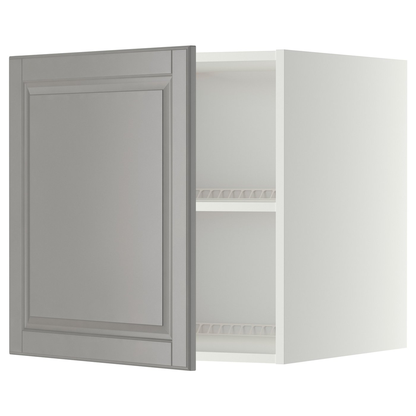 IKEA METOD Top cabinet for fridge/freezer 60x60 cm BODBYN grey/white